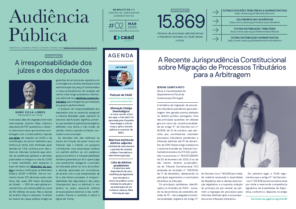 &quot;Audiência Pública&quot; e PodCAAD de março