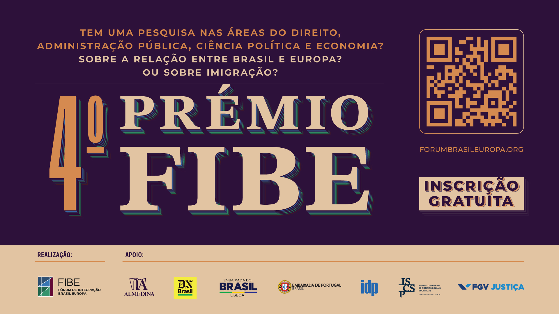 Prémio FIBE volta a distinguir investigações sobre a integração entre Brasil e Europa