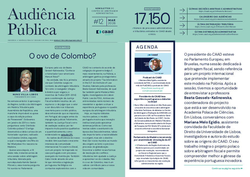 "Audiência Pública" de março