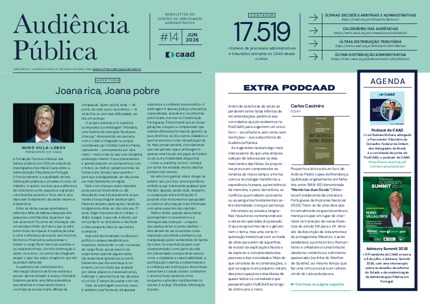 "Audiência Pública" de junho